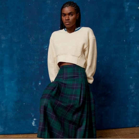 Urban Outfitters BDG Collins Cream Fleece Cropped Sweater Size Small - Picture 13 of 13